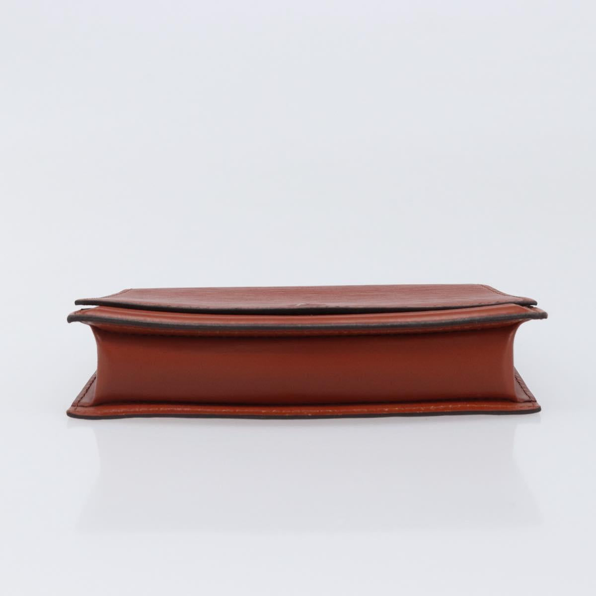 LOUIS VUITTON Epi Tilsitt Pouch Brown M52603 LV Auth 200717