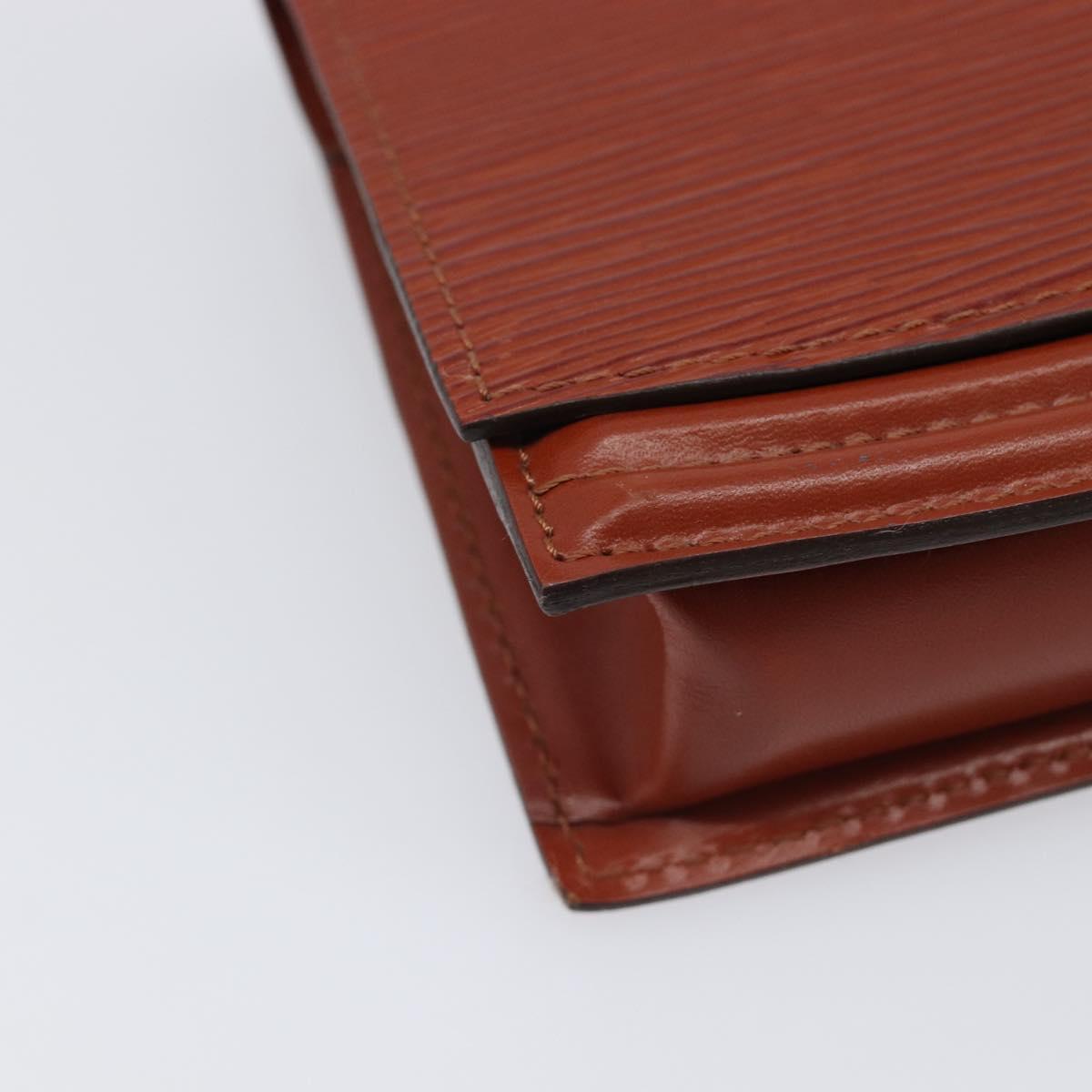 LOUIS VUITTON Epi Tilsitt Pouch Brown M52603 LV Auth 200717