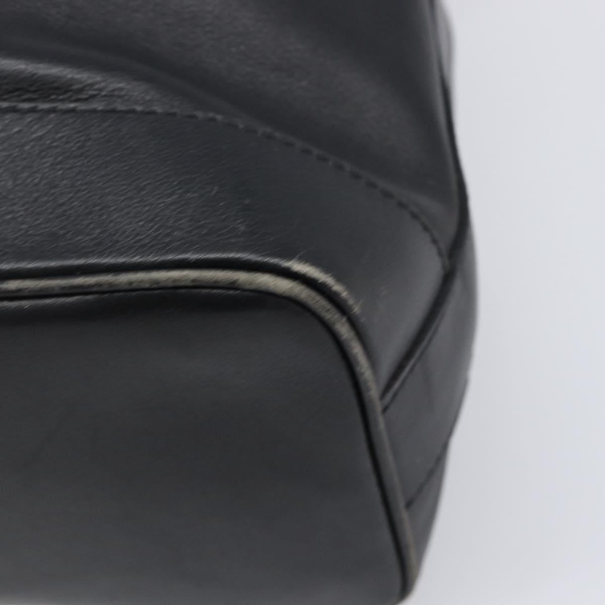 CELINE Purse Shoulder Bag Leather Black Gold Auth 200718A