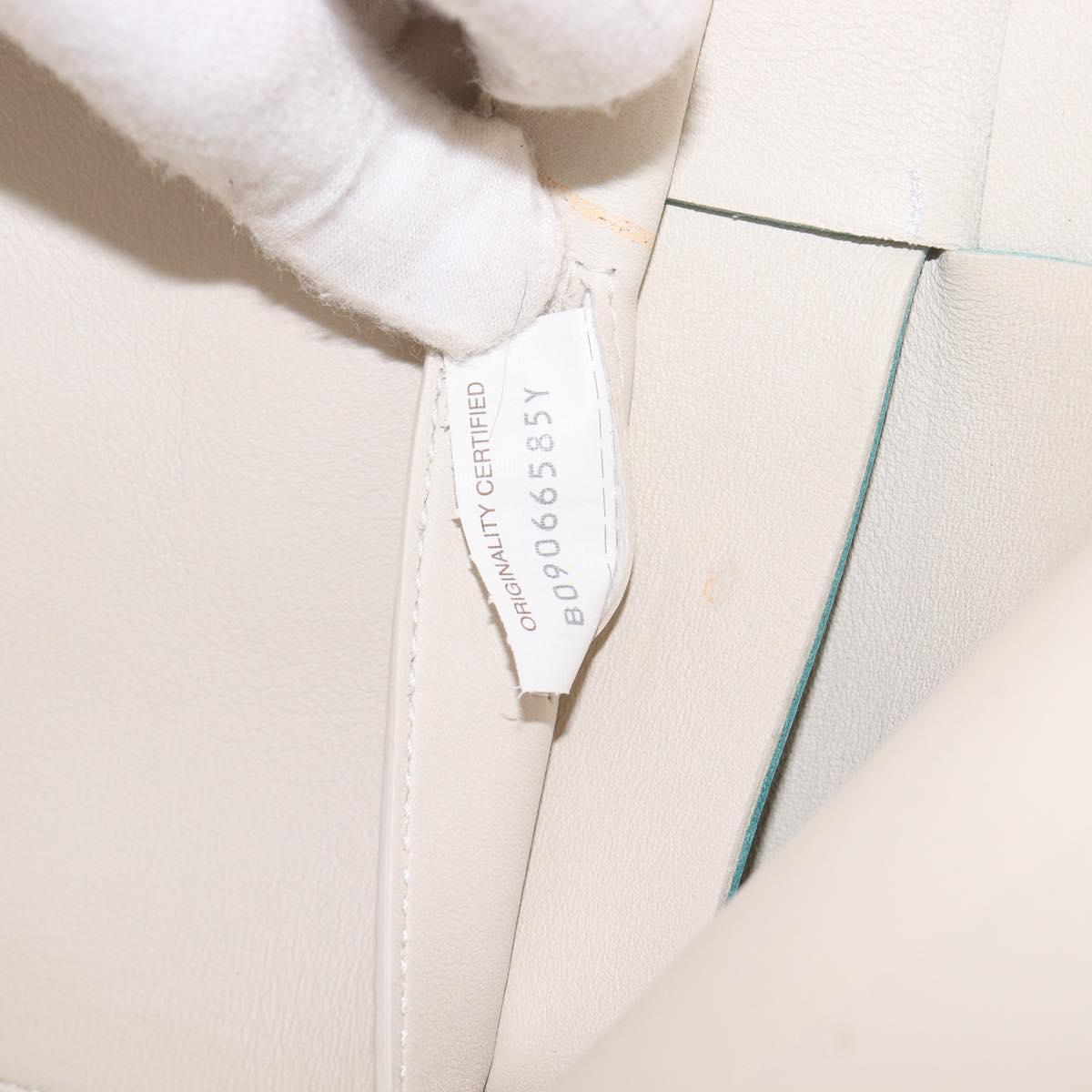 BOTTEGA VENETA MAXI INTRECCIATO Tote Bag Leather Turquoise Blue Auth 200719M
