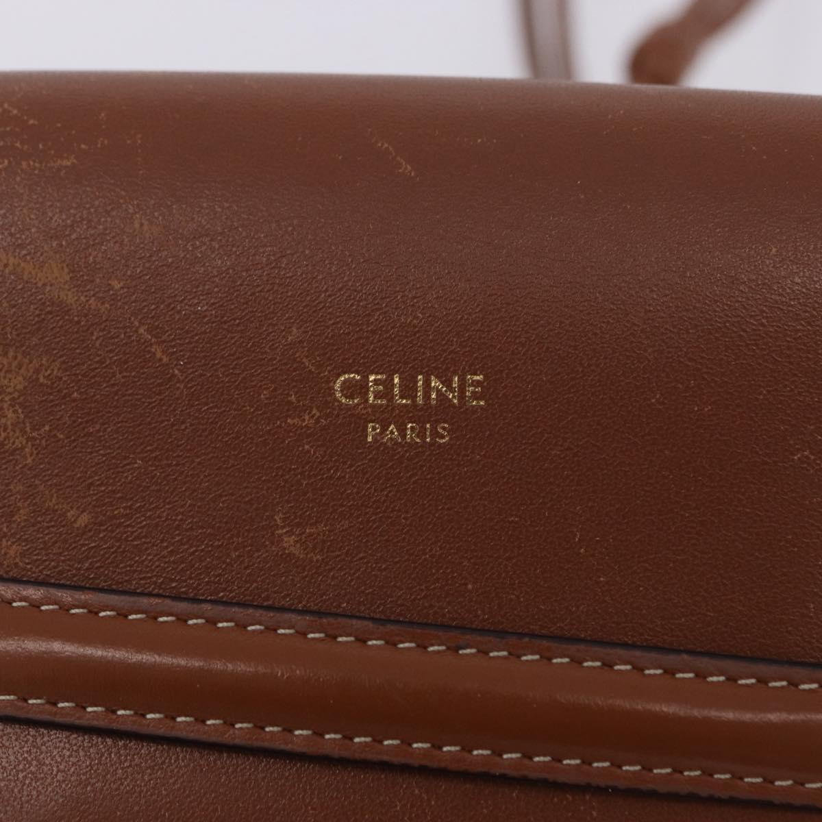 CELINE Triomphe Macadam Canvas Phone Pouch PVC Black Auth 200721