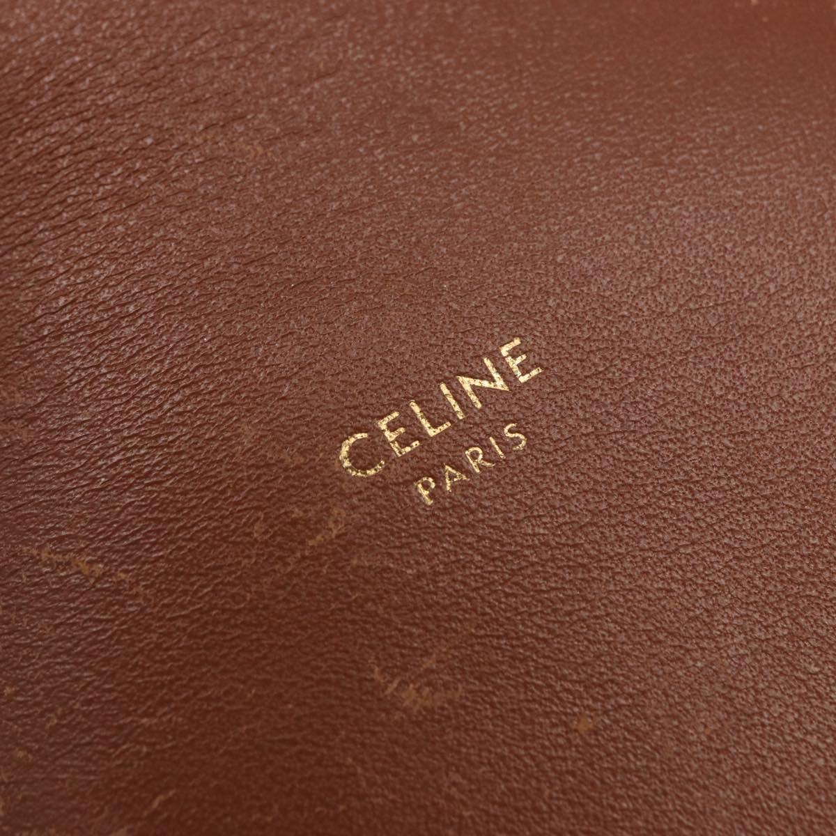 CELINE Triomphe Macadam Canvas Phone Pouch PVC Black Auth 200721