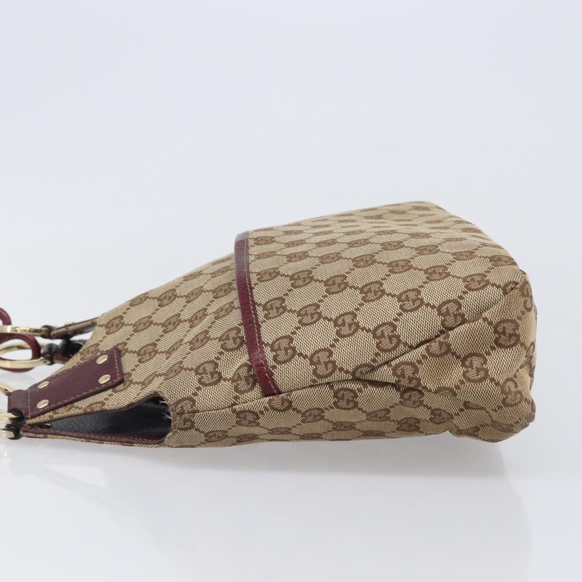 GUCCI GG Canvas Hand Bag Beige Gold 131329 Auth 200723A