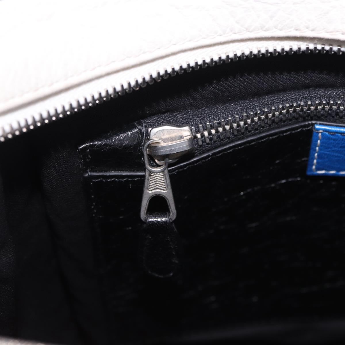 BALENCIAGA Bazaar Shopper Hand Bag Leather 2way Red Silver 443096 Auth 200727A