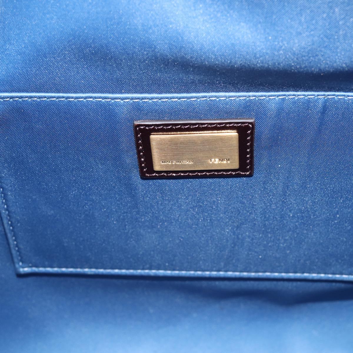FENDI Zucca Canvas Clutch Bag Red Gold Auth 200728A