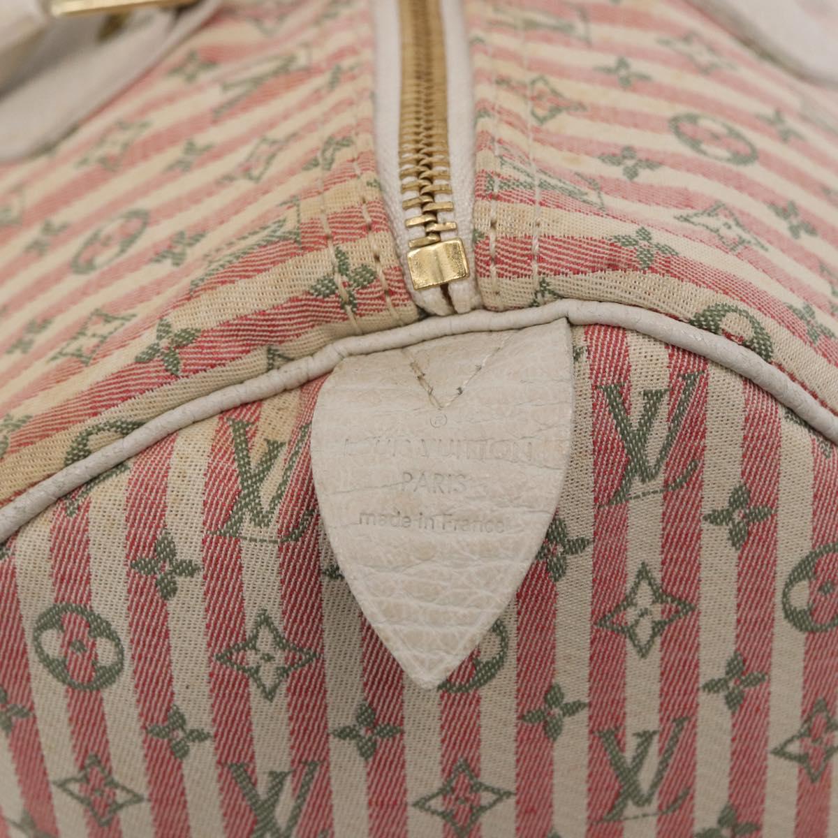 LOUIS VUITTON Mini Lin Croisette Speedy 30 Hand Bag Pink M95501 LV Auth 200729A