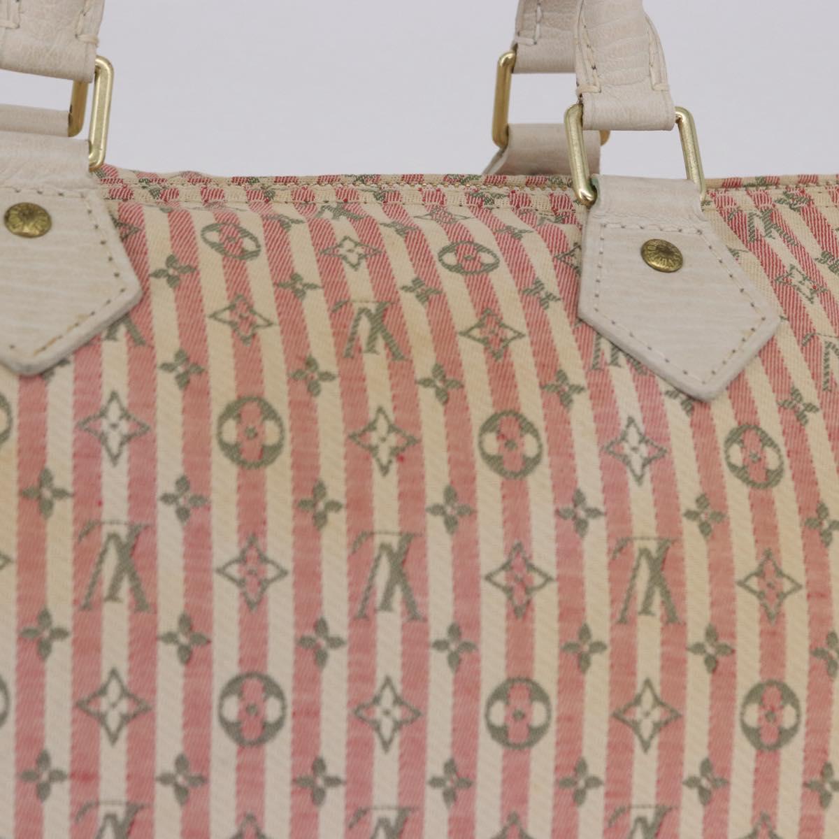 LOUIS VUITTON Mini Lin Croisette Speedy 30 Hand Bag Pink M95501 LV Auth 200729A