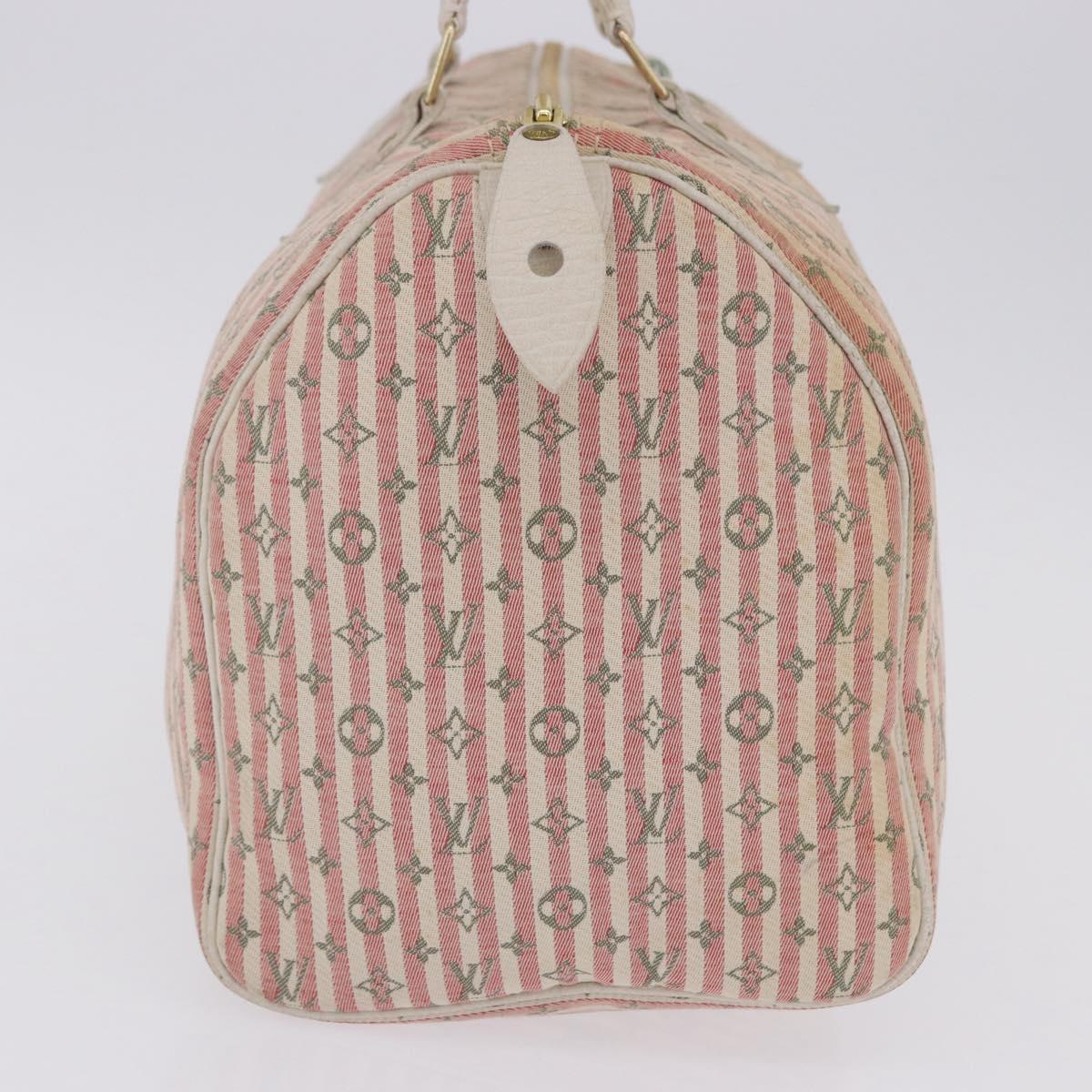 LOUIS VUITTON Mini Lin Croisette Speedy 30 Hand Bag Pink M95501 LV Auth 200729A