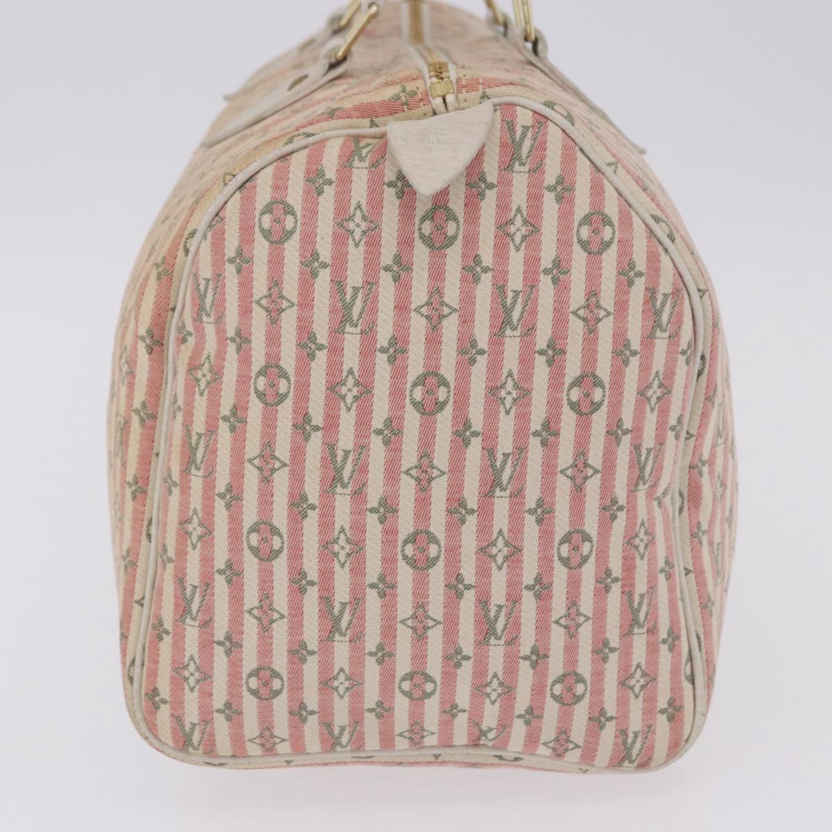 LOUIS VUITTON Mini Lin Croisette Speedy 30 Hand Bag Pink M95501 LV Auth 200729A