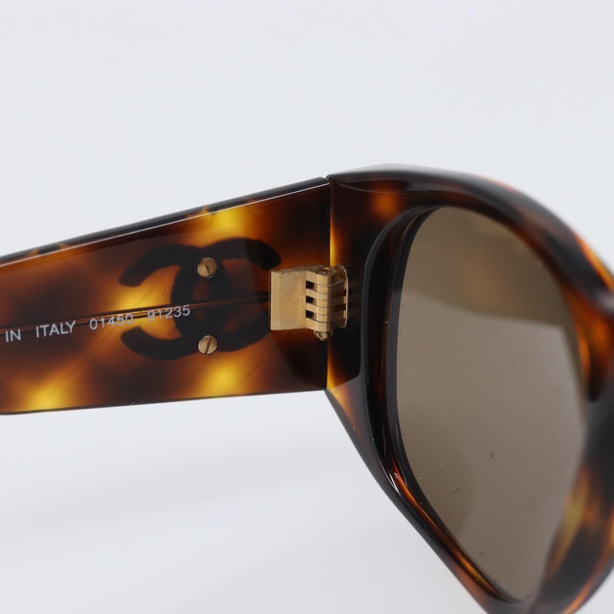CHANEL Tortoise Pattern Sunglasses plastic Brown CC Auth 200736M
