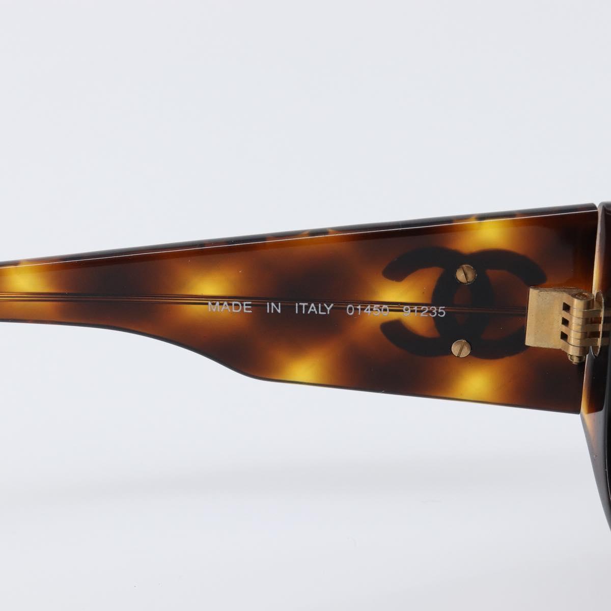 CHANEL Tortoise Pattern Sunglasses plastic Brown CC Auth 200736M