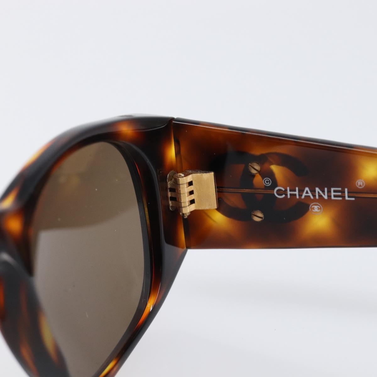 CHANEL Tortoise Pattern Sunglasses plastic Brown CC Auth 200736M