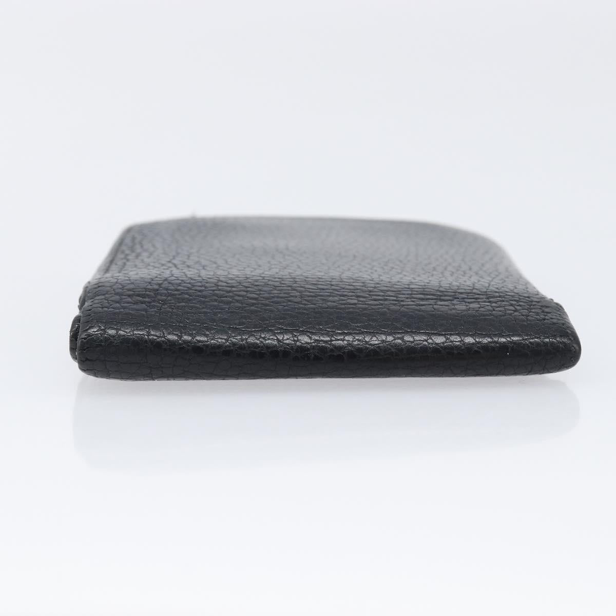 HERMES Copernicus Wallet Leather Black Auth 200737
