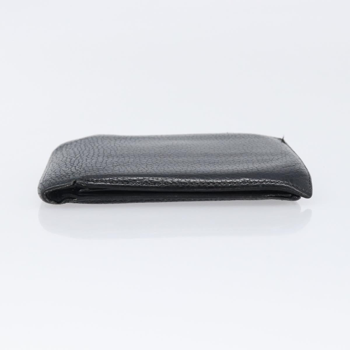 HERMES Copernicus Wallet Leather Black Auth 200737