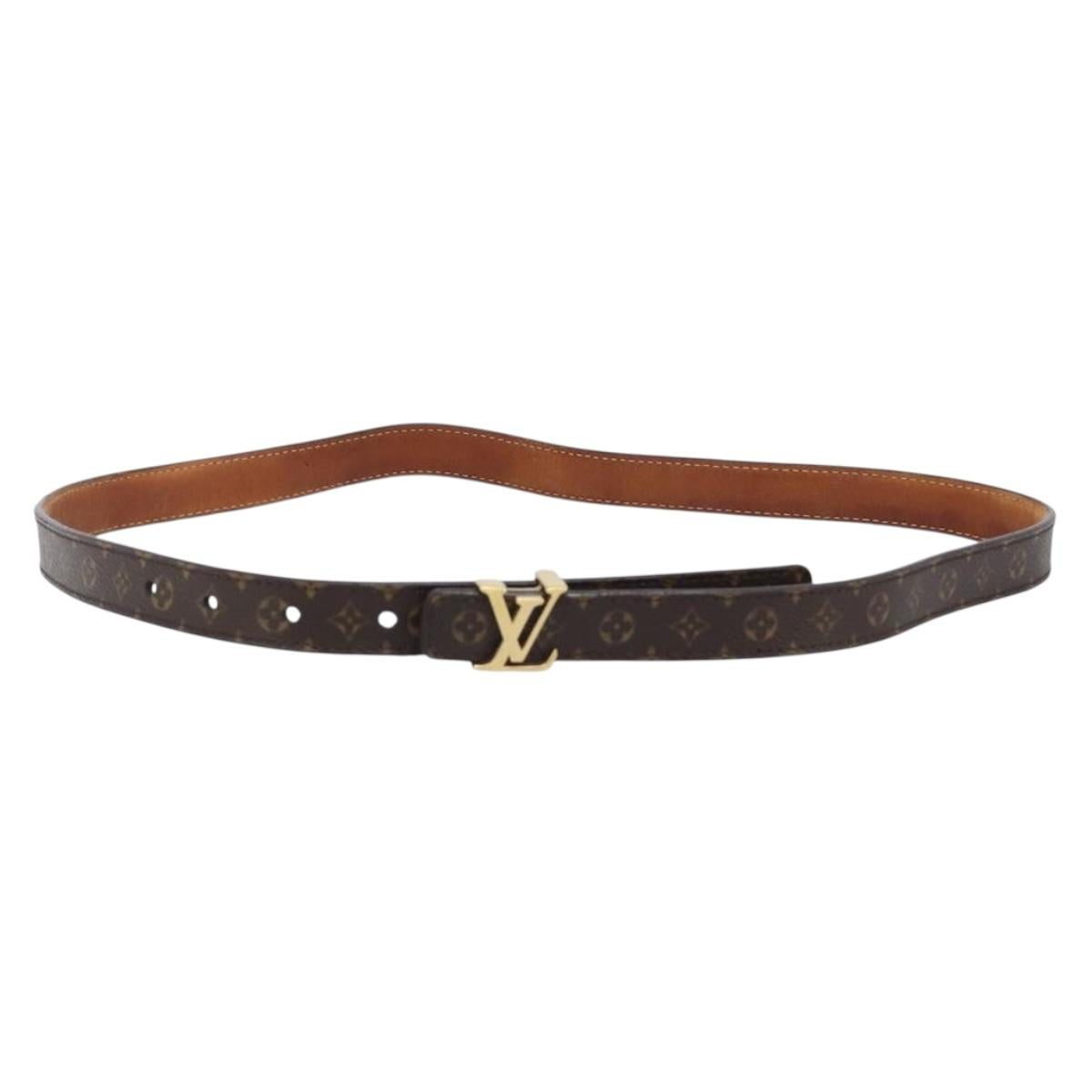 LOUIS VUITTON Monogram Ceinture LV Initials Belt LV Auth 200740