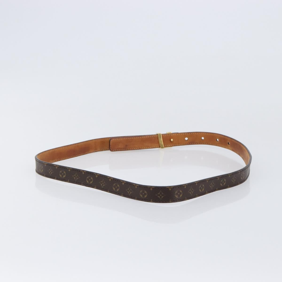 LOUIS VUITTON Monogram Ceinture LV Initials Belt LV Auth 200740