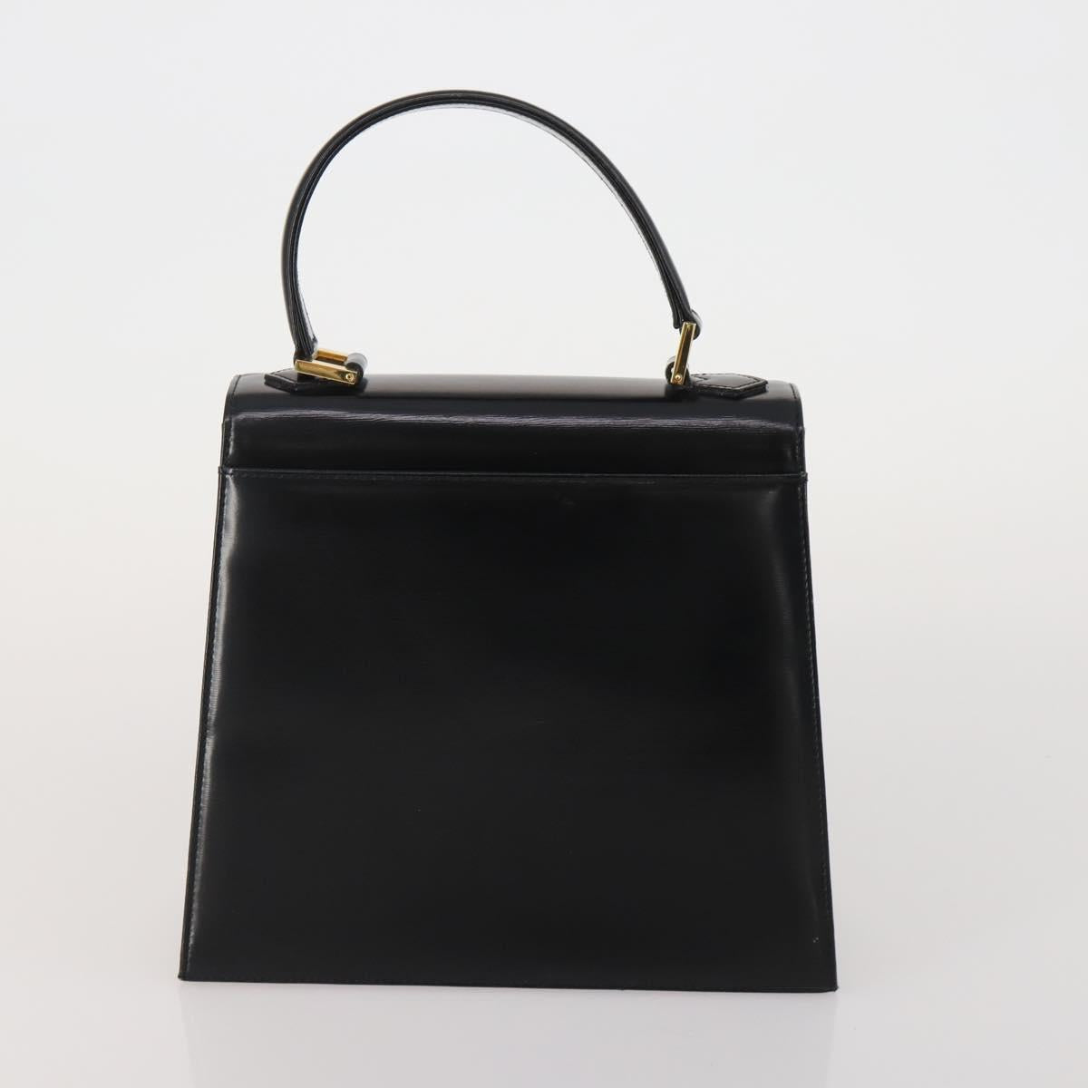 SAINT LAURENT Hand Bag Leather 2 Set Black Auth 200742