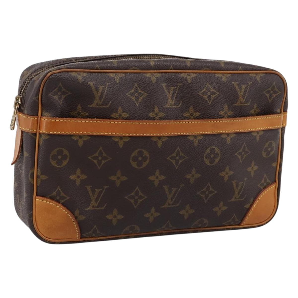 LOUIS VUITTON Monogram Compiegne 28 Clutch Bag M51845 LV Auth 200743
