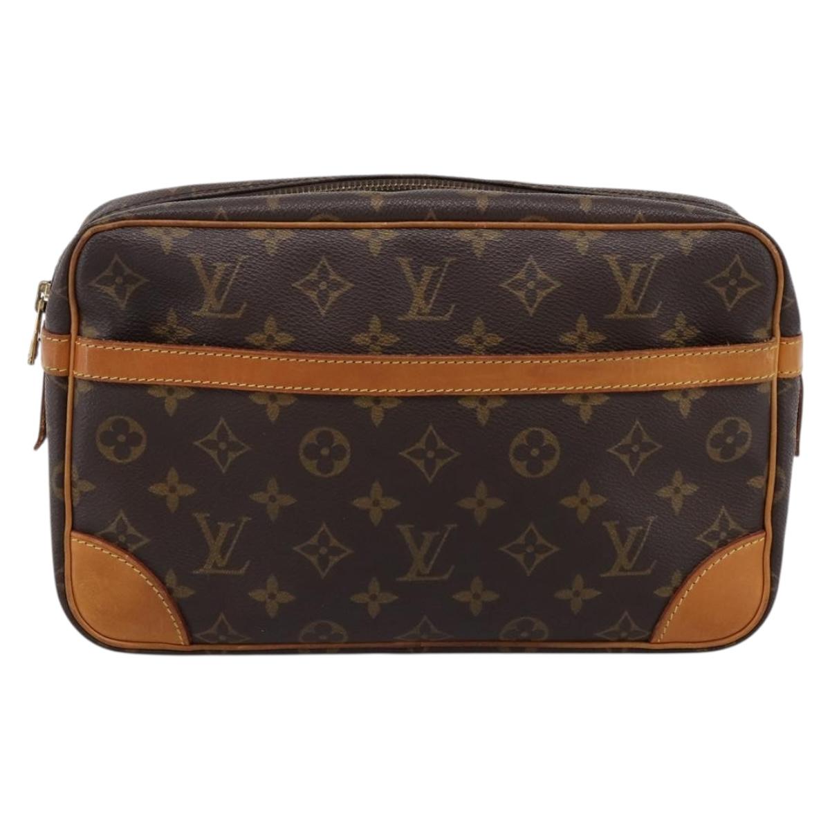 LOUIS VUITTON Monogram Compiegne 28 Clutch Bag M51845 LV Auth 200743