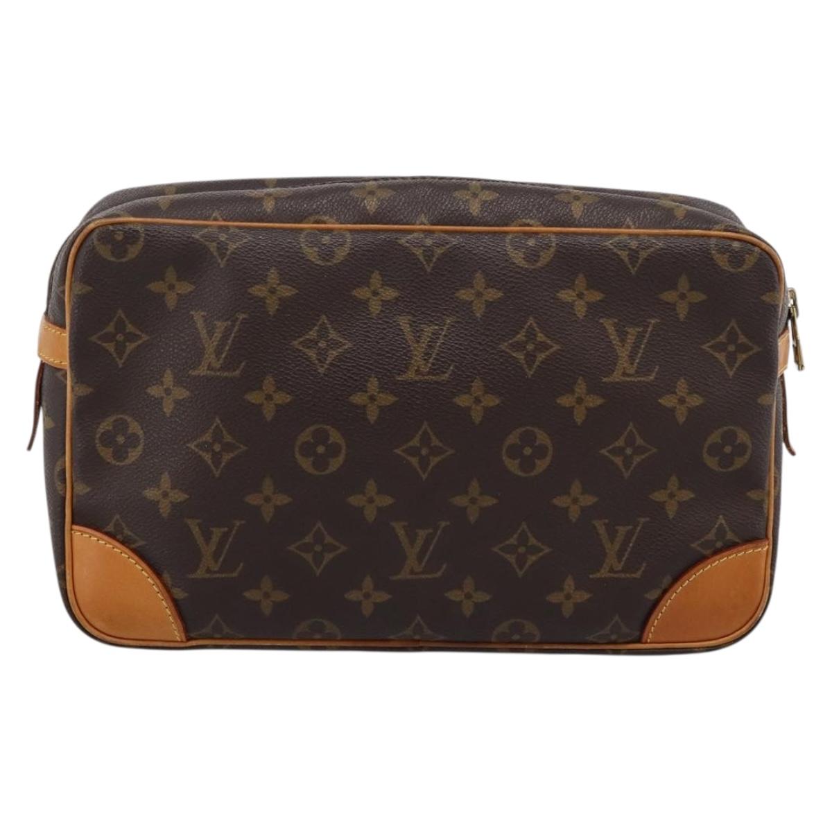 LOUIS VUITTON Monogram Compiegne 28 Clutch Bag M51845 LV Auth 200743