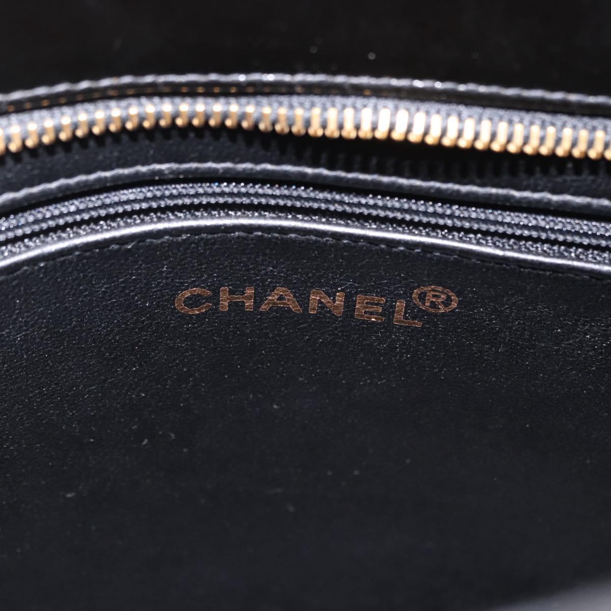 CHANEL Matelasse Reprint Tote Bag Patent Leather Black Gold CC Auth 200752