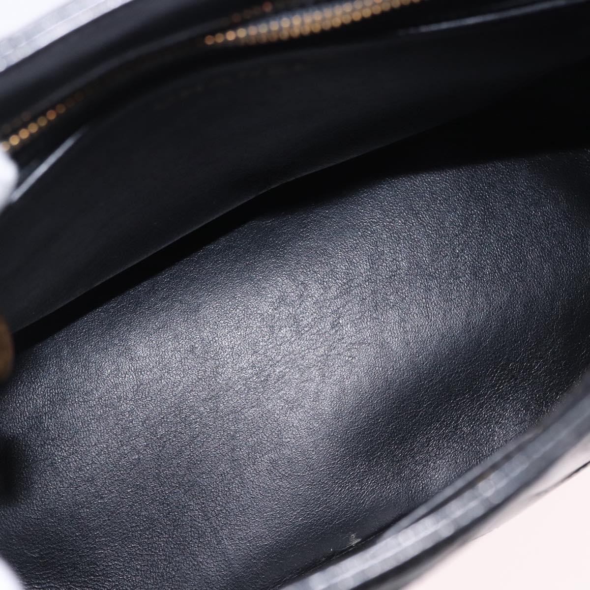 CHANEL Matelasse Reprint Tote Bag Patent Leather Black Gold CC Auth 200752