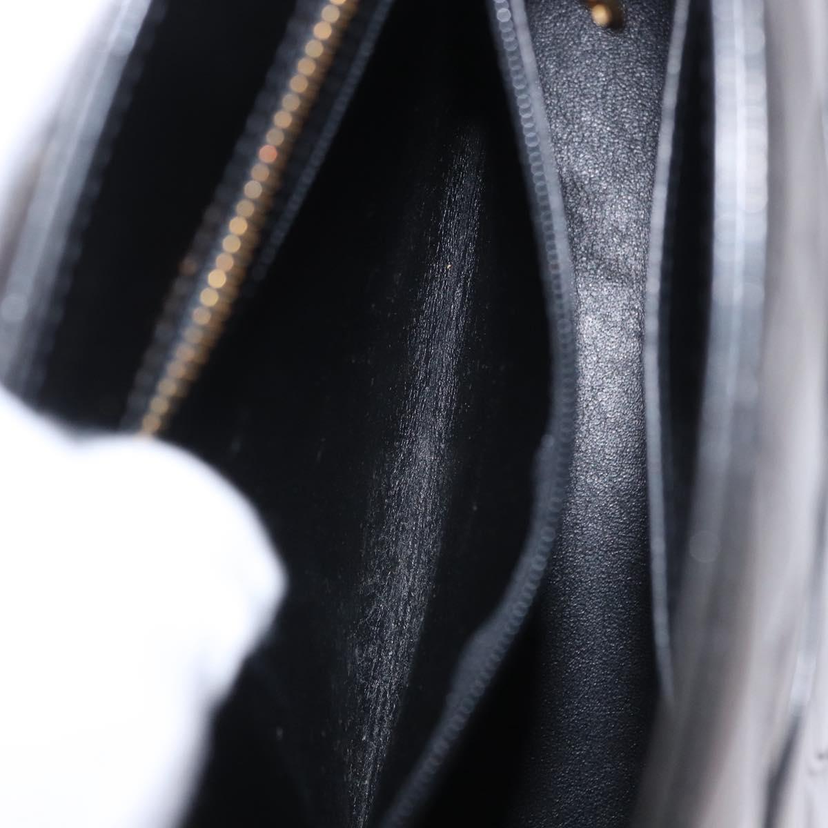 CHANEL Matelasse Reprint Tote Bag Patent Leather Black Gold CC Auth 200752
