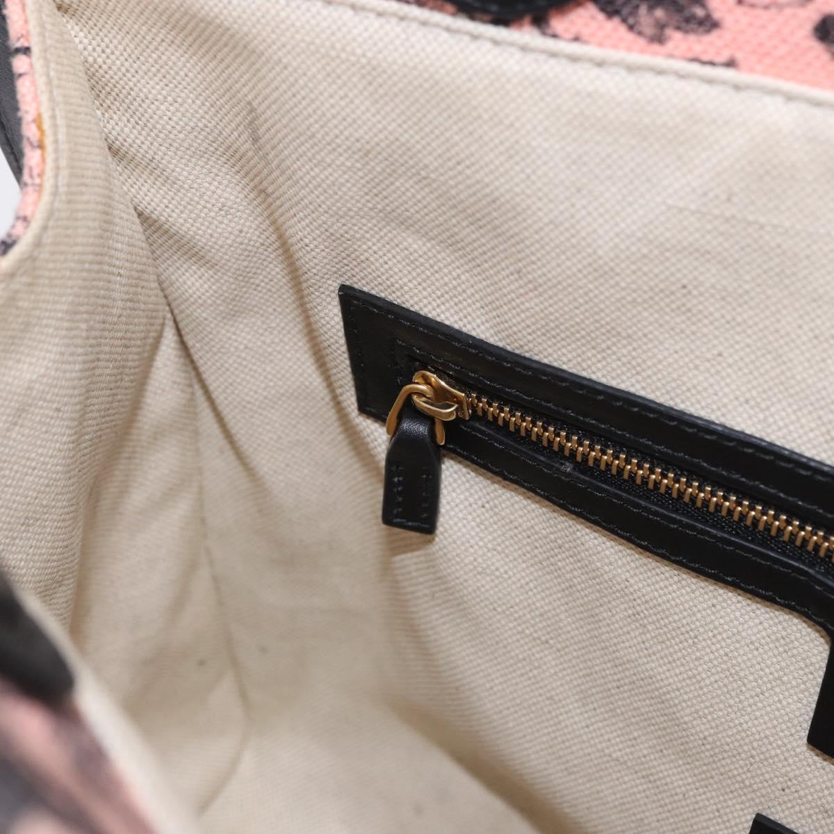 GUCCI Tote Bag Canvas Pink Gold 432684 Auth 200772V