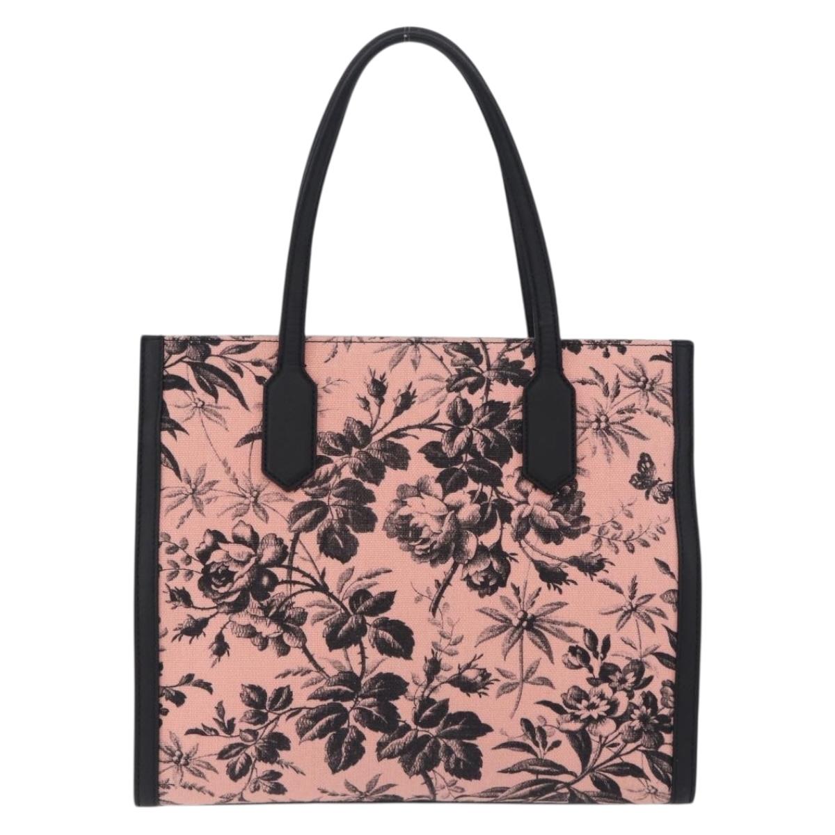 GUCCI Tote Bag Canvas Pink Gold 432684 Auth 200772V