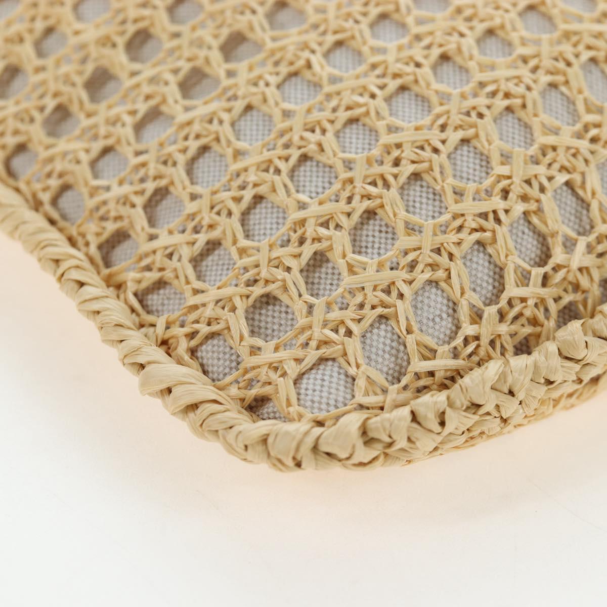 Miu Miu Ivy Hand Bag Canvas 2way Beige Gold Auth 200777SAM