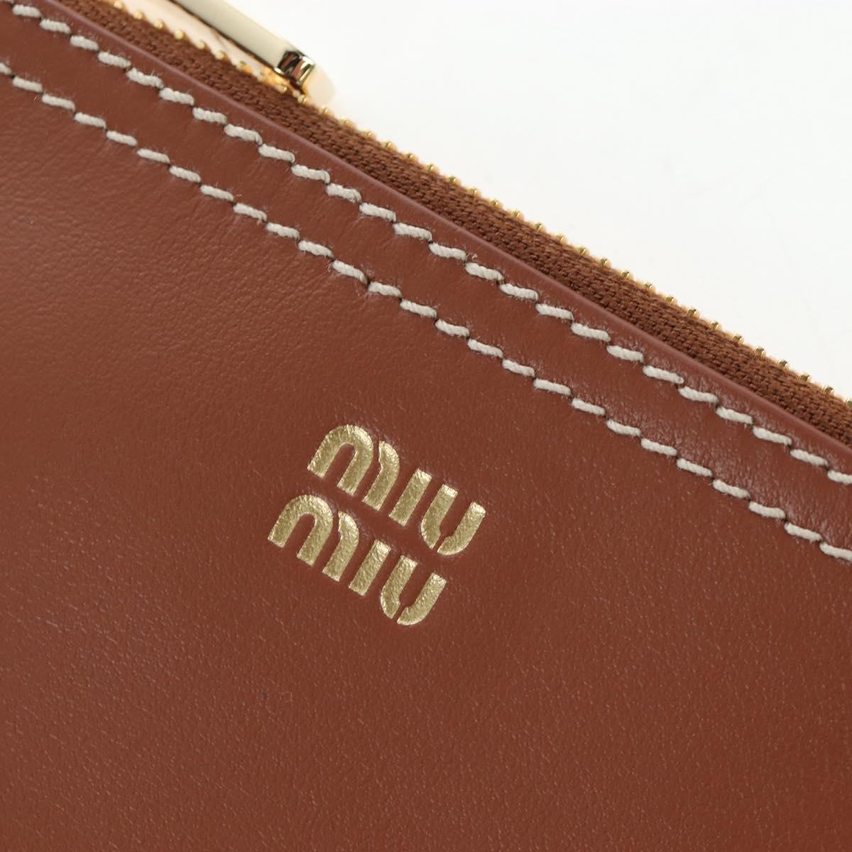 Miu Miu Ivy Hand Bag Canvas 2way Beige Gold Auth 200777SAM