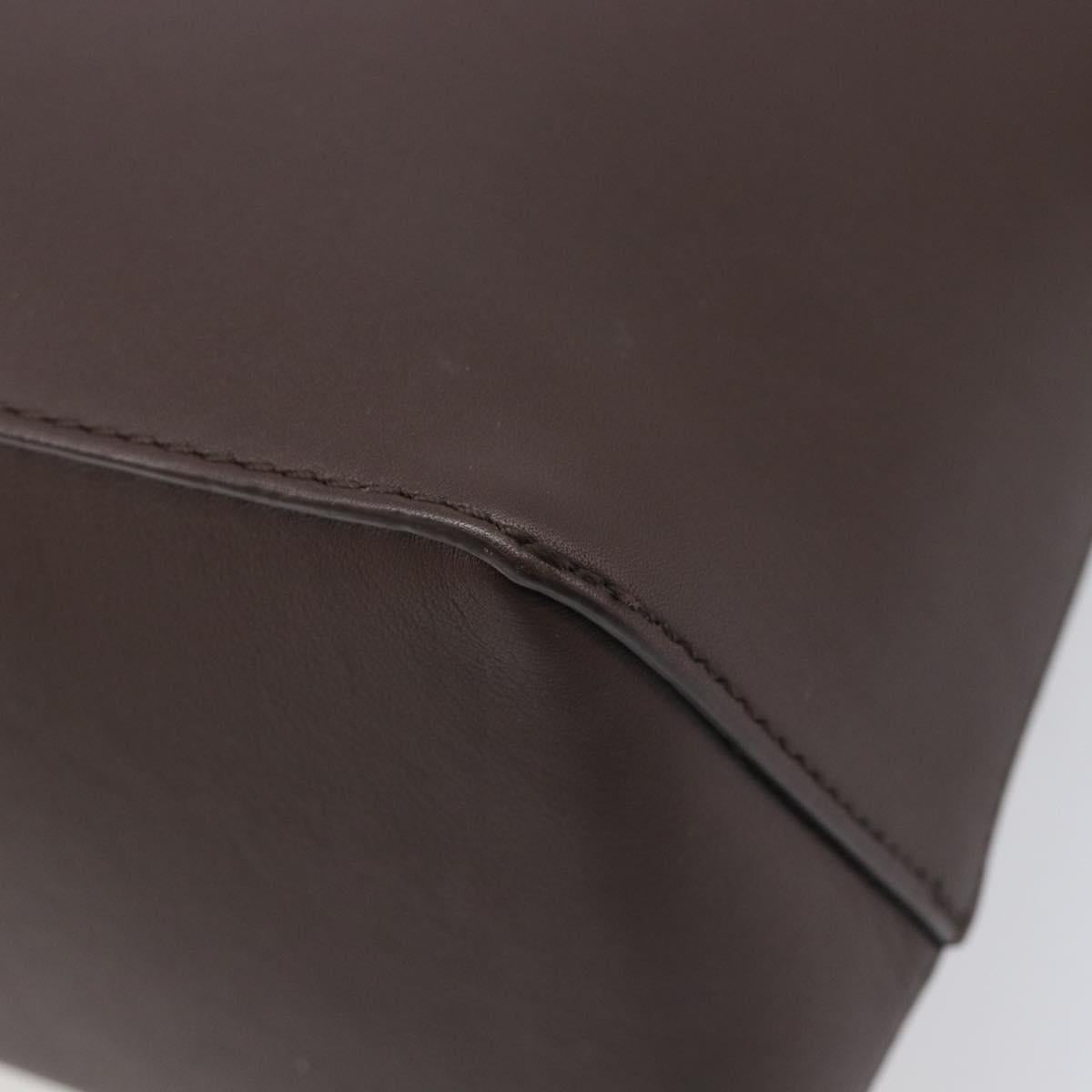 LOEWE Puzzle Bag Small Leather 2way Brown Gold Auth 200778SAM