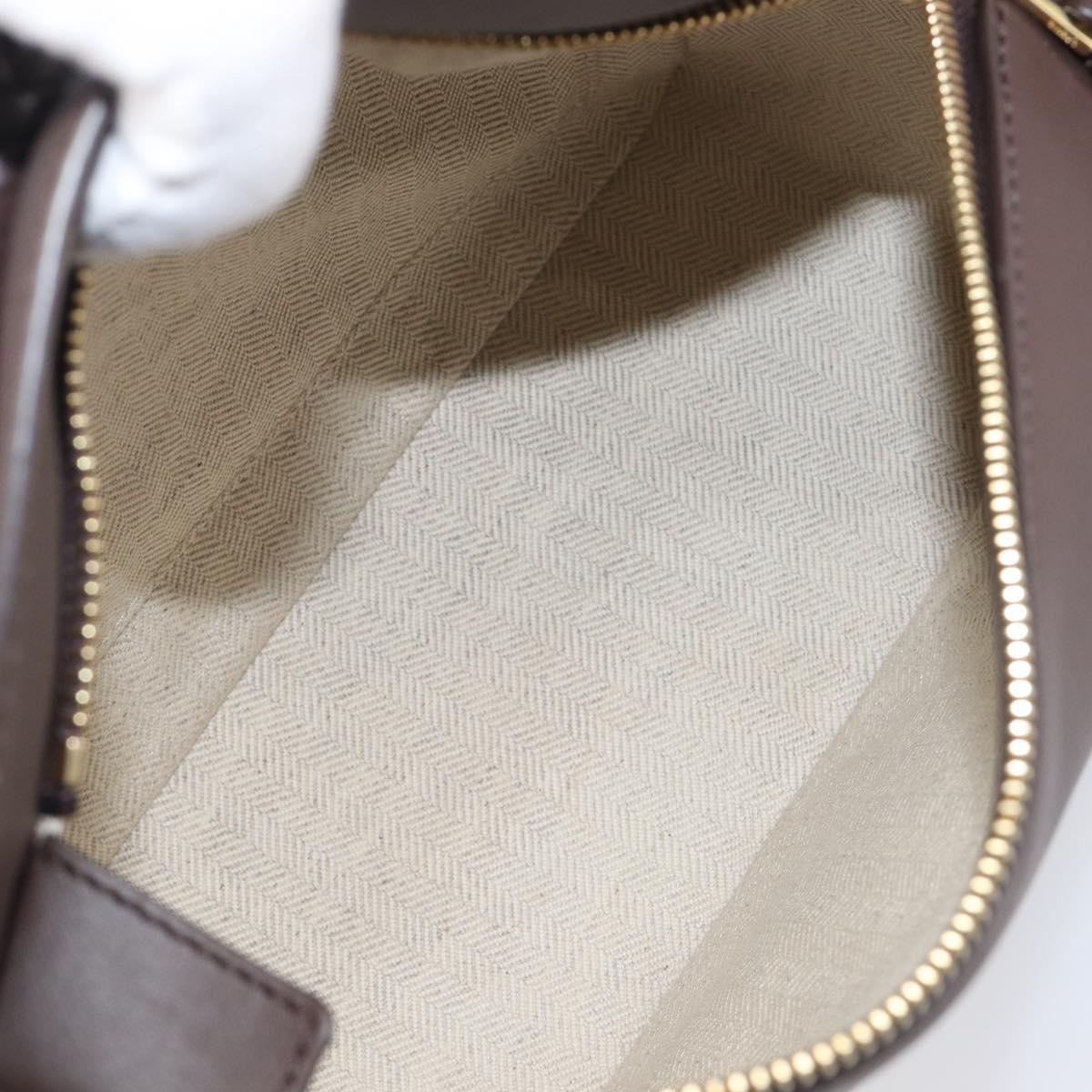LOEWE Puzzle Bag Small Leather 2way Brown Gold Auth 200778SAM