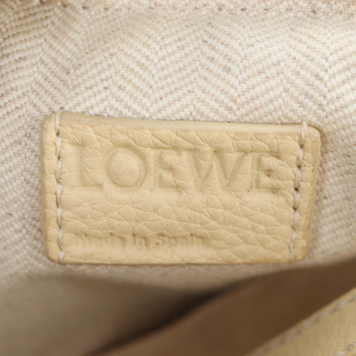 LOEWE Puzzle Bag Hand Bag Leather Black Silver Auth 200783SM