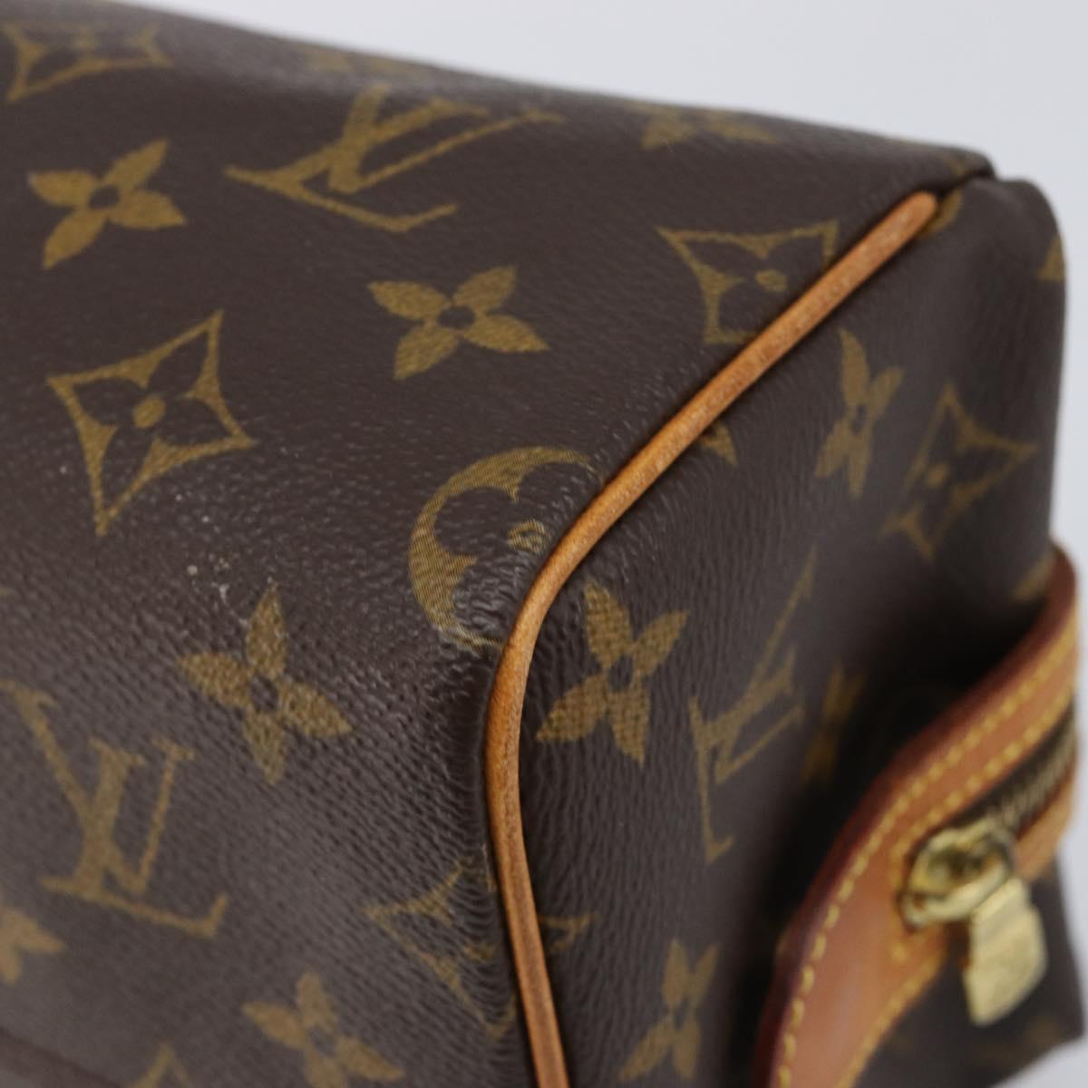 LOUIS VUITTON Monogram Trousse Pad Pression Cosmetic Pouch M47636 LV Auth 200800