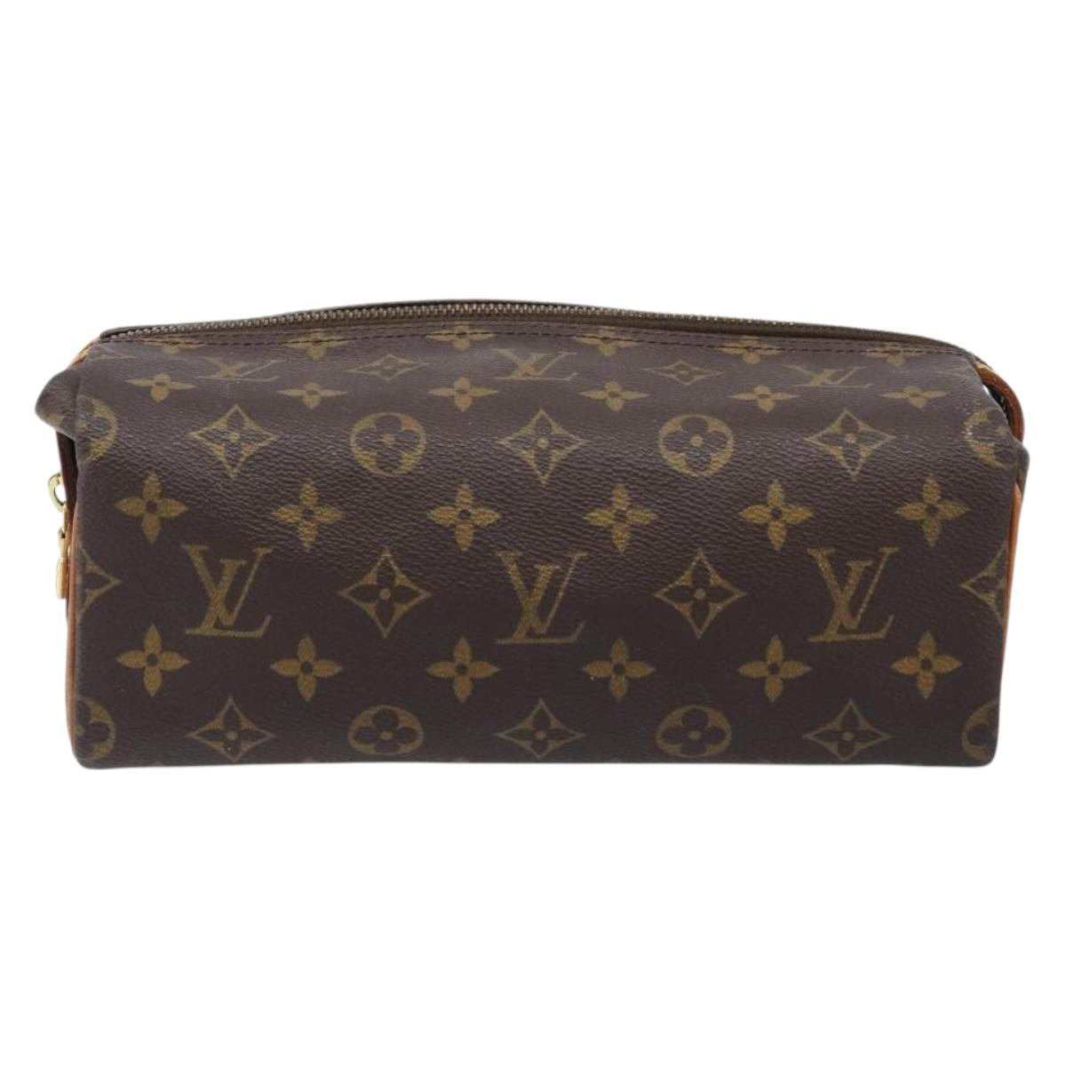 LOUIS VUITTON Monogram Trousse Pad Pression Cosmetic Pouch M47636 LV Auth 200800