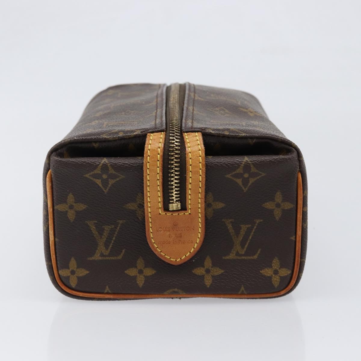 LOUIS VUITTON Monogram Trousse Pad Pression Cosmetic Pouch M47636 LV Auth 200800