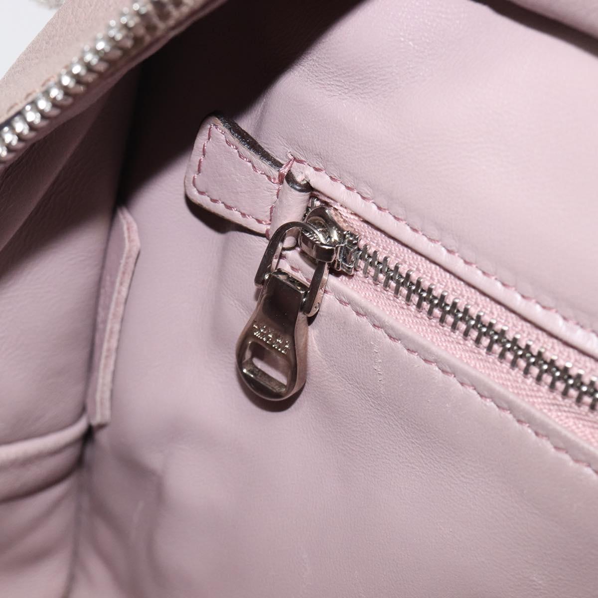 LOEWE Amazona 28 Hand Bag Leather Pink Silver Auth 200805V