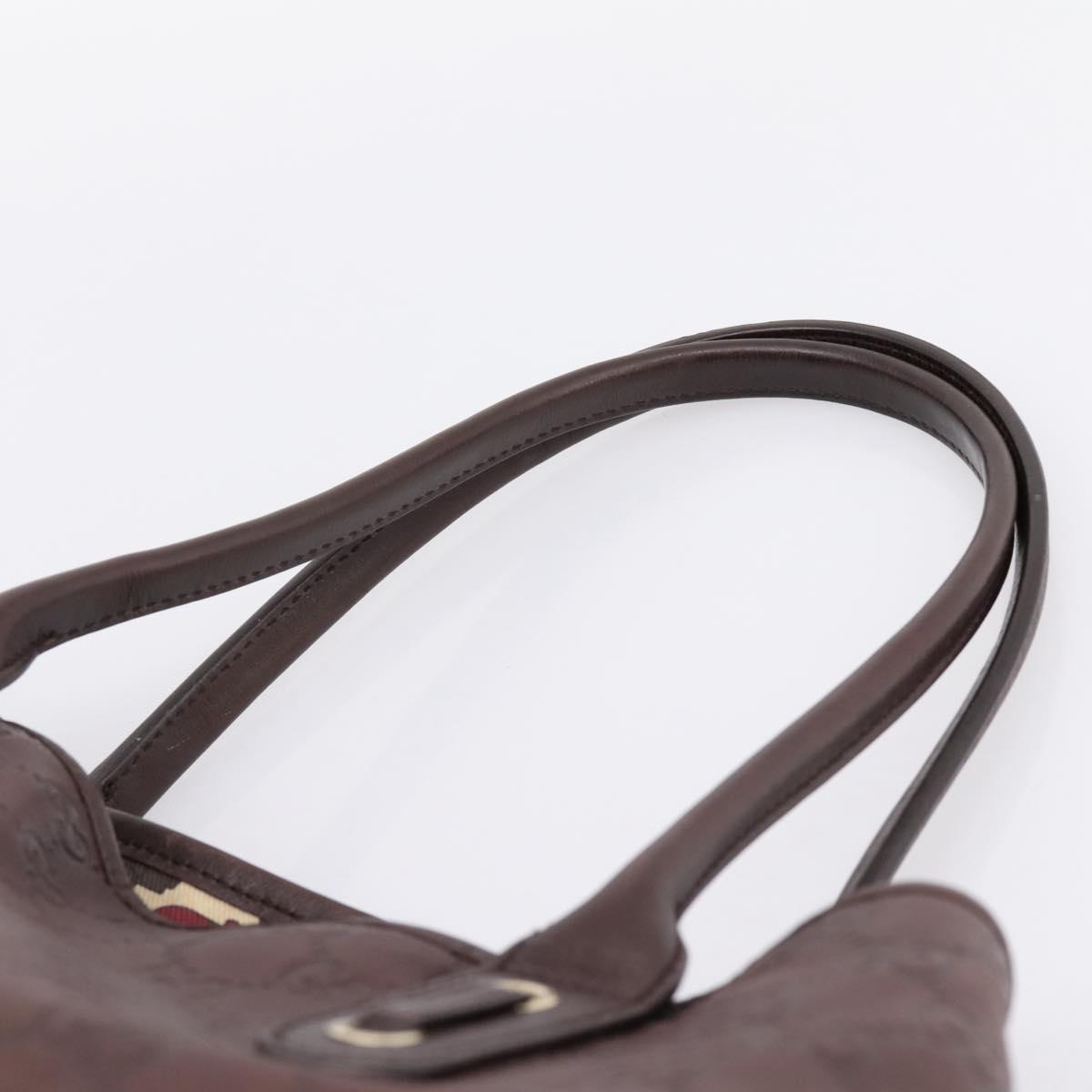 GUCCI GuccissimaGG Tote Bag Leather Dark Brown Gold Tone 163805 Auth 200808V