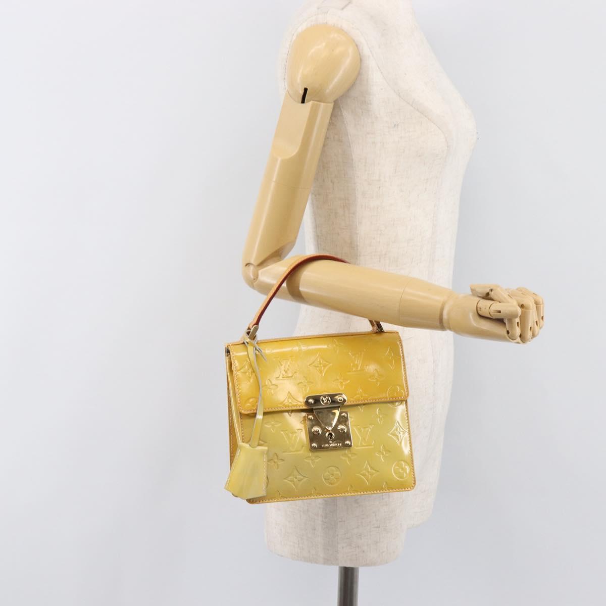 LOUIS VUITTON Monogram Vernis Spring Street Hand Bag Gris M91029 LV Auth 200809