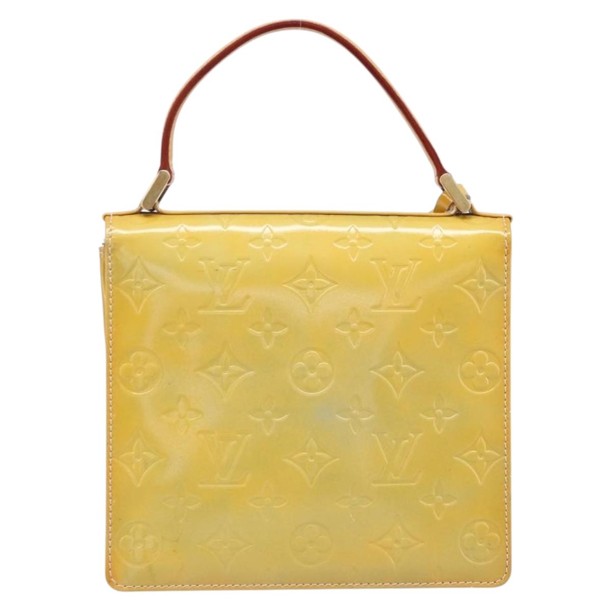 LOUIS VUITTON Monogram Vernis Spring Street Hand Bag Gris M91029 LV Auth 200809