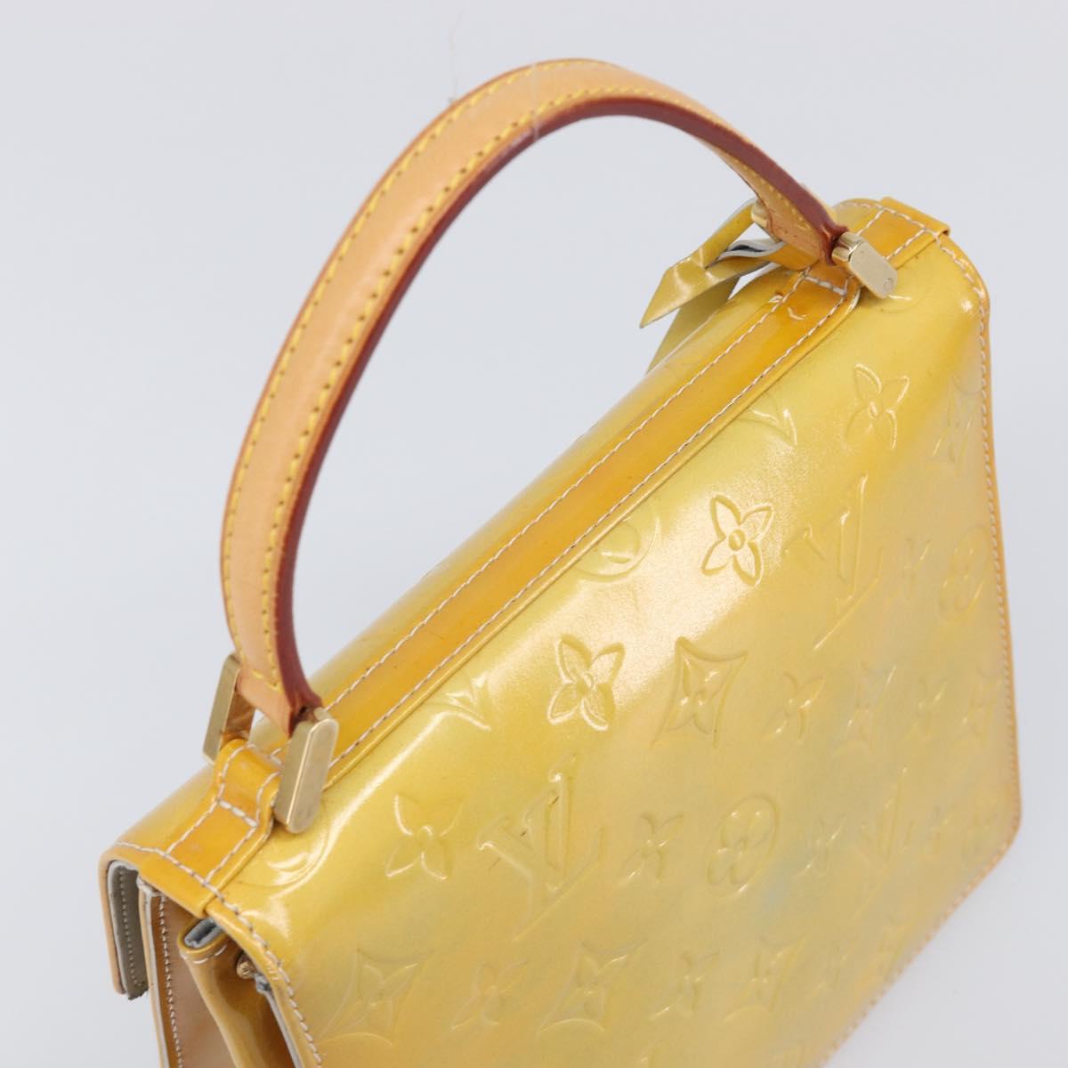 LOUIS VUITTON Monogram Vernis Spring Street Hand Bag Gris M91029 LV Auth 200809