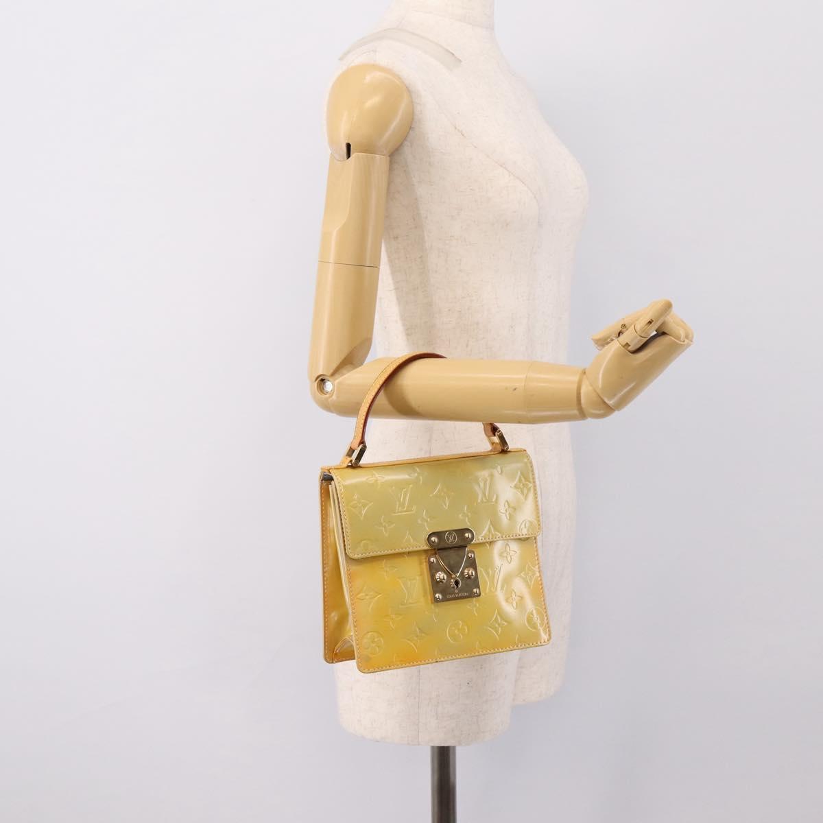 LOUIS VUITTON Monogram Vernis Spring Street Hand Bag Gris M91029 LV Auth 200816