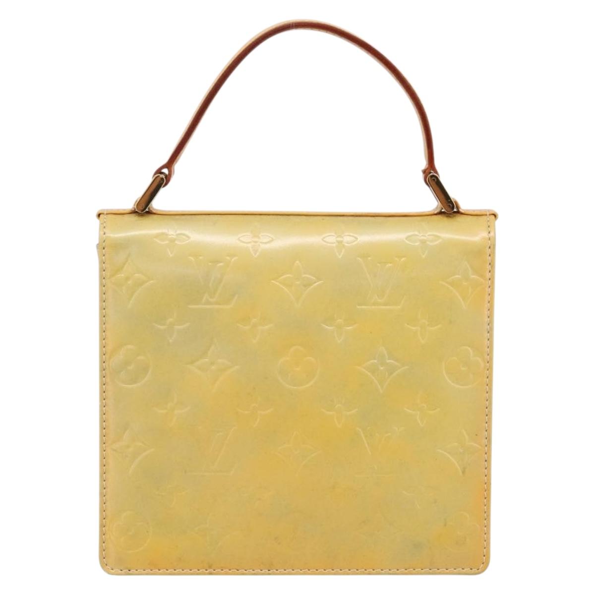 LOUIS VUITTON Monogram Vernis Spring Street Hand Bag Gris M91029 LV Auth 200816