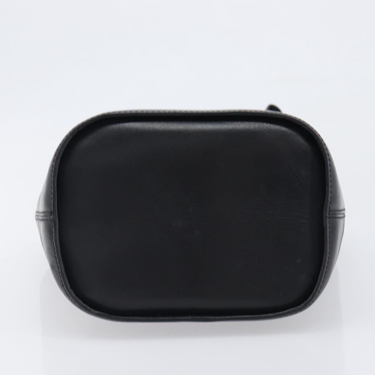 CELINE Shoulder Bag Leather Black Gold Tone Auth 200820A