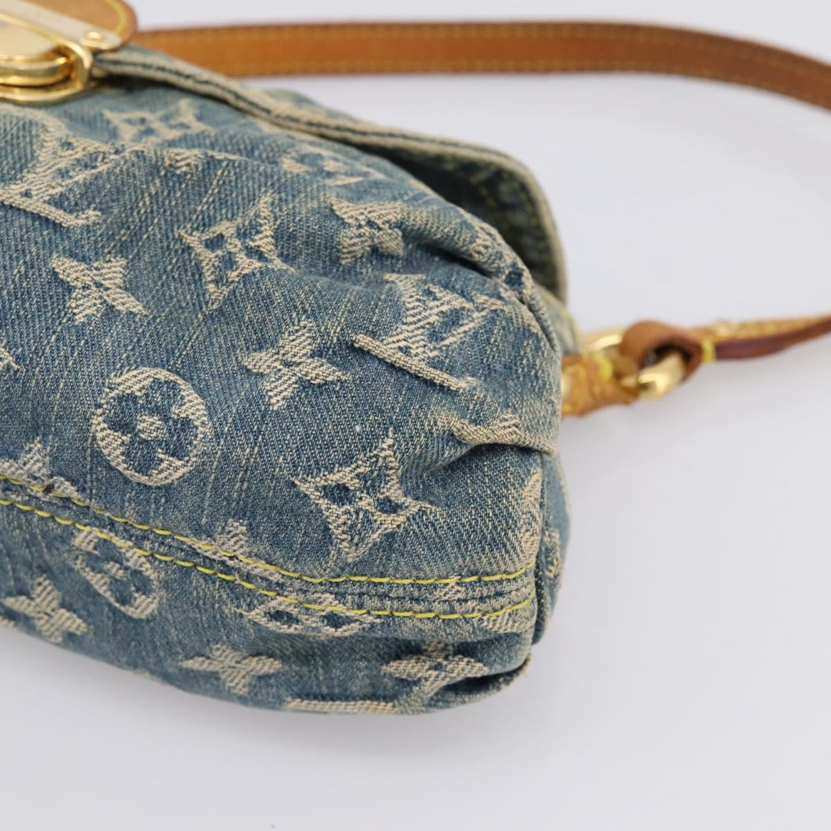 LOUIS VUITTON Monogram Denim Mini Preity Shoulder Bag Blue M95050 LV Auth 200827