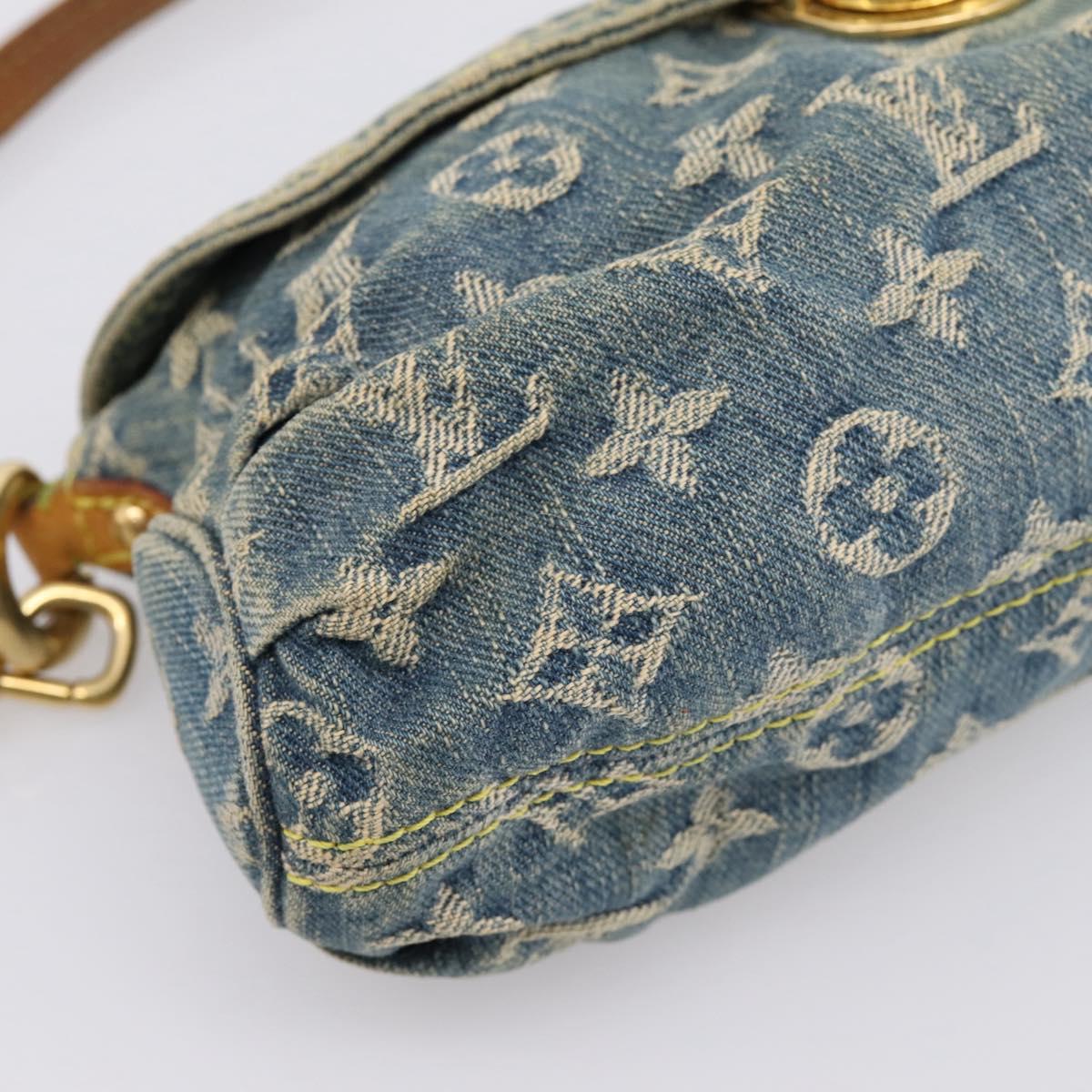 LOUIS VUITTON Monogram Denim Mini Preity Shoulder Bag Blue M95050 LV Auth 200827
