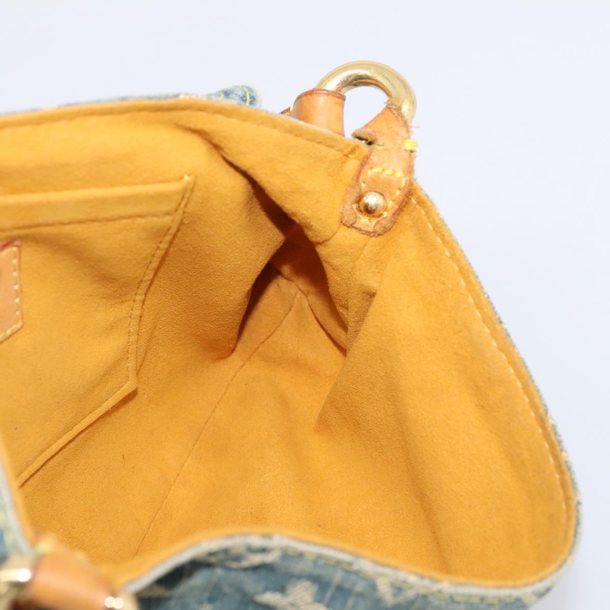 LOUIS VUITTON Monogram Denim Mini Preity Shoulder Bag Blue M95050 LV Auth 200827