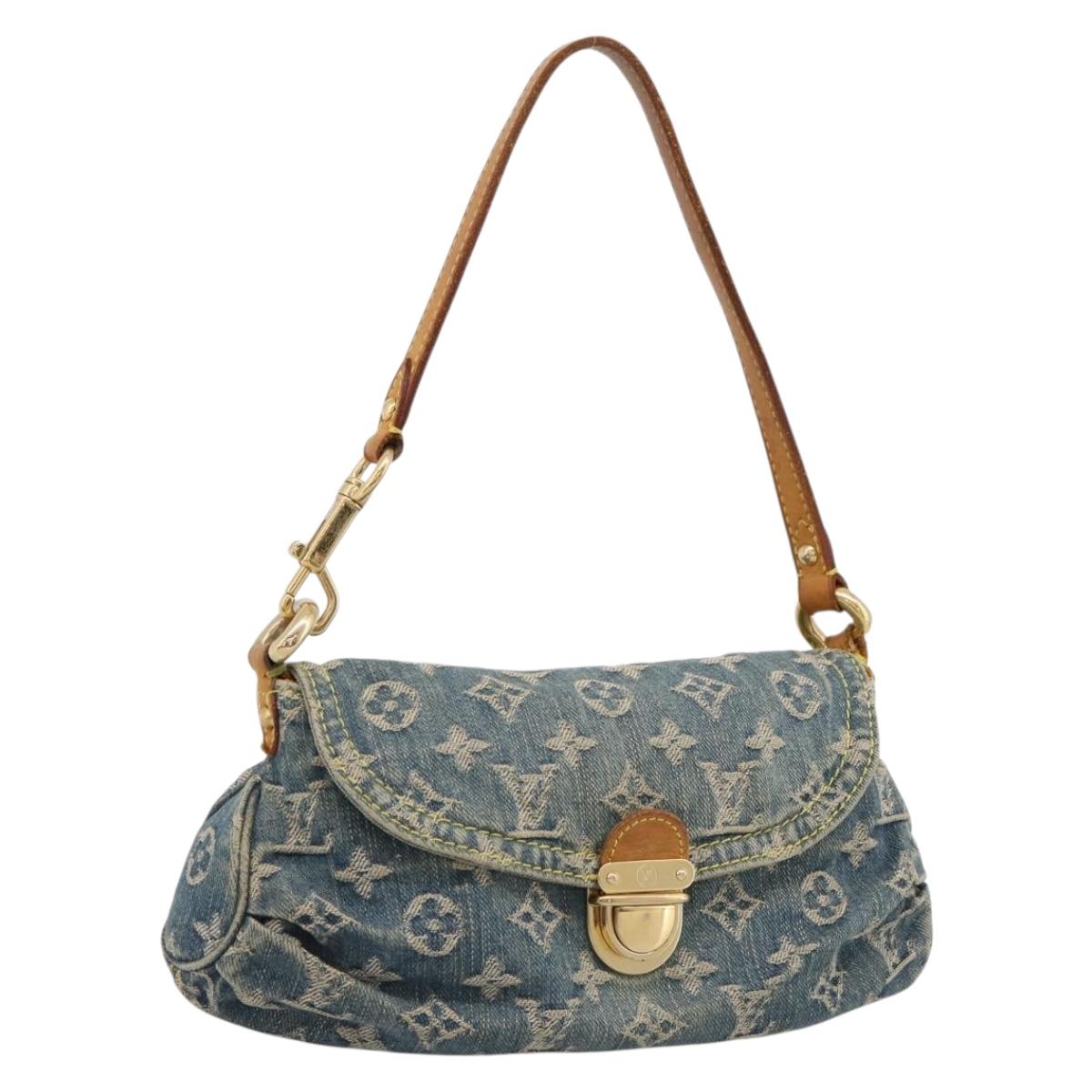 LOUIS VUITTON Monogram Denim Mini Preity Shoulder Bag Blue M95050 LV Auth 200827