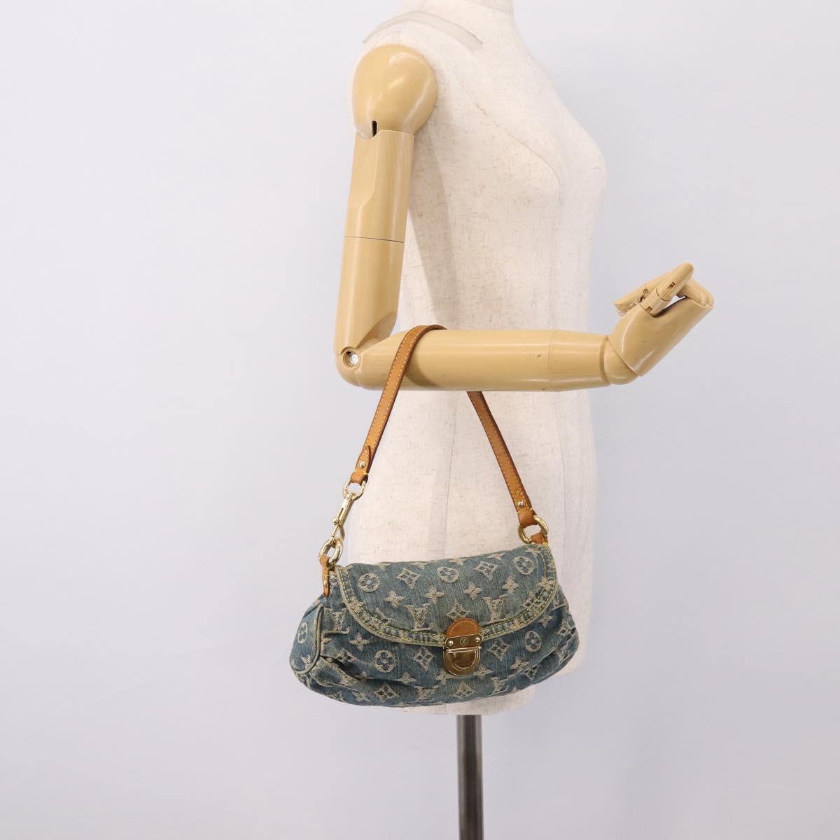 LOUIS VUITTON Monogram Denim Mini Preity Shoulder Bag Blue M95050 LV Auth 200827
